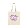 Grandma Heart Floral Canvas Tote Bag — Mothers Day Gift