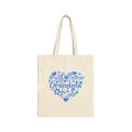Grandma Heart Tote Bag — Floral Heart "Grandma" Cotton Canvas Gift