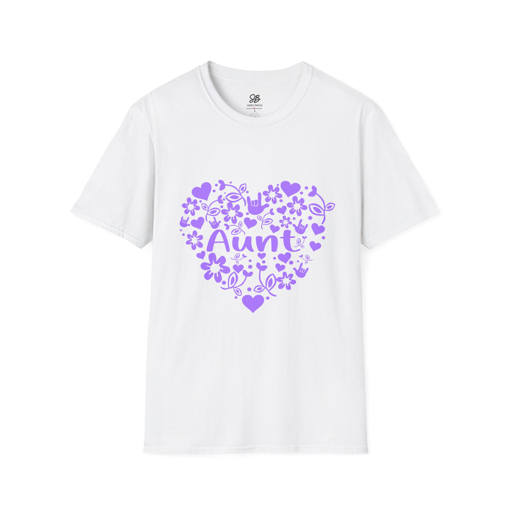 Aunt Love Floral Heart T-Shirt - Perfect Gift for Aunts