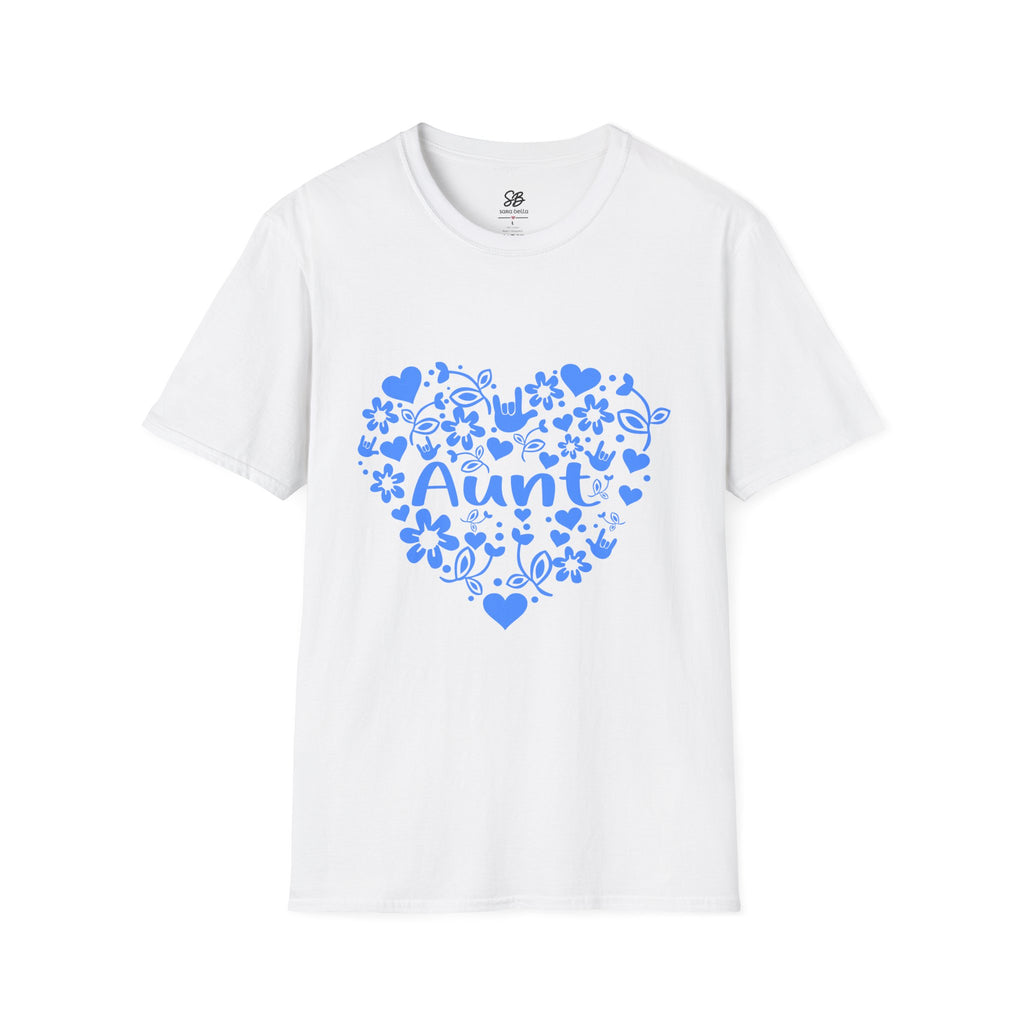 Aunt I love you ASL - Unisex Softstyle T-Shirt